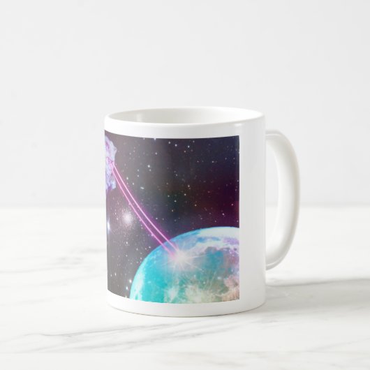 レーザー猫のマグ コーヒーマグカップ (正面右)