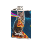 レーザー猫ピザパーティー フラスク (左)