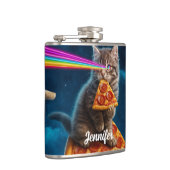 レーザー猫ピザパーティー フラスク (右)