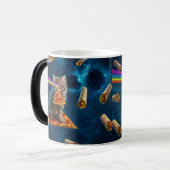 レーザー猫ピザパーティー モーフィングマグカップ (正面左)