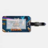 レーザー猫ピザパーティー ラゲッジタグ (裏面横)