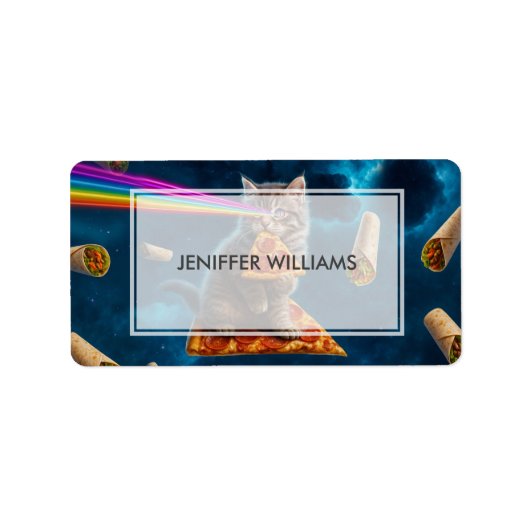 レーザー猫ピザパーティー ラベル (正面)