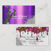 レーザー脱毛グリッターきらめく名刺 名刺 (正面/裏面)