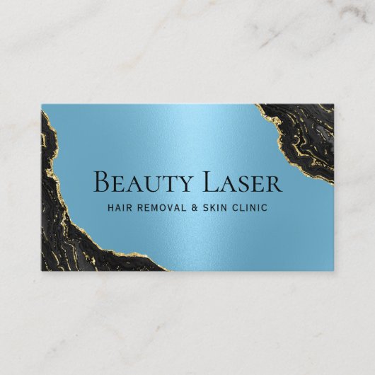 レーザー脱毛スキンクリニック青黒大理石 名刺 (正面)