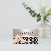 レーザー脱毛スキン幾何気に金ゴールドサロン 名刺 (スタンド正面)