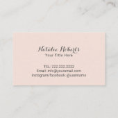 レーザー脱毛スキン気にサロンバラ金ゴールド 名刺 (裏面)