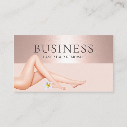 レーザー脱毛スキン気にサロンバラ金ゴールド 名刺 (正面)