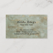 レーザー脱毛スキン気にサロン金ゴールドとブロンズ 名刺 (裏面)