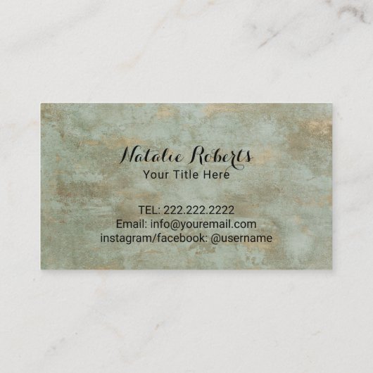 レーザー脱毛スキン気にサロン金ゴールドとブロンズ 名刺 (裏面)