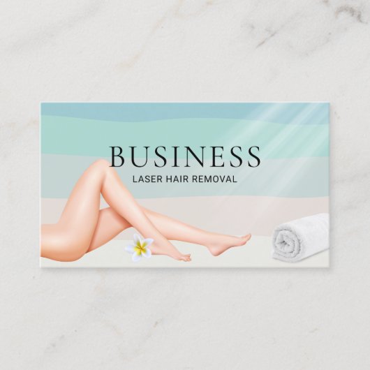 レーザー脱毛皮膚気にビーチサロンスパ 名刺 (正面)