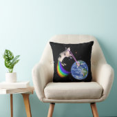 レーザー虹宇宙猫 クッション (椅子)
