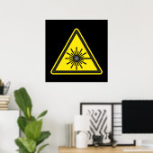 レーザー警告シンボルポスター ポスター (ホームオフィス)