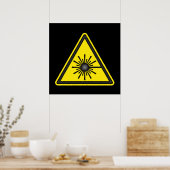 レーザー警告シンボルポスター ポスター (キッチン)