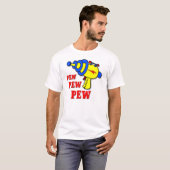 レーザー銃ペーウペーウペーウ おもしろTシャツ Tシャツ (正面フル)