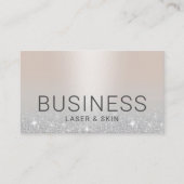 レーザー&スキン美しいサロンエステティシャン銀 名刺 (正面)