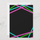 レーザー&ボウルレーザーラベルボーリング誕生日パーティー 招待状 (裏面)