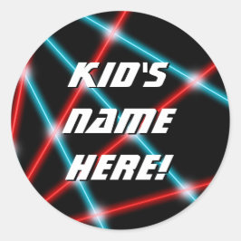 レーザ光線のLazerのレトロの名前をカスタムするの学校Classrom ラウンドシール
