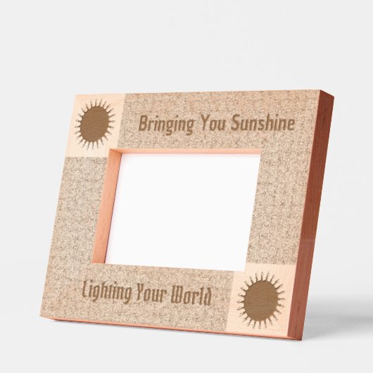 レーザ感動的エッチング写真枠 レーザー彫刻フレーム (左)