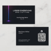 レーザ版木、銅版、版画エッチング切断用名刺 名刺 (正面/裏面)