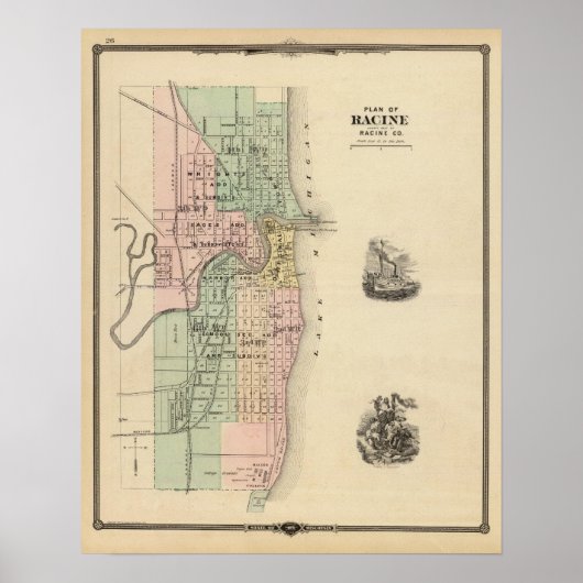 レーシンの計画、レーシンの郡庁所在地 ポスター (正面)