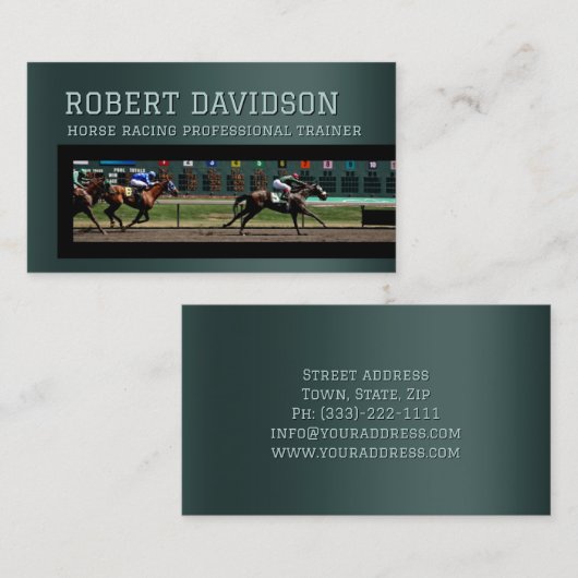 レーシングのプロのトレーナービジネスカード 名刺 (正面/裏面)