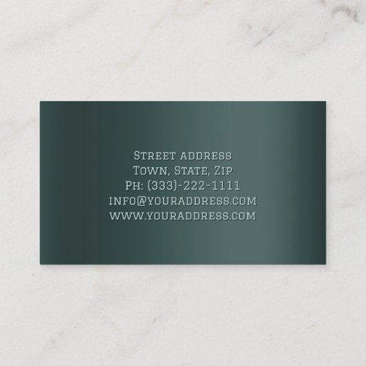 レーシングのプロのトレーナービジネスカード 名刺 (裏面)