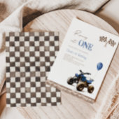 レーシングインワンクワッドバイク誕生日招待状 招待状