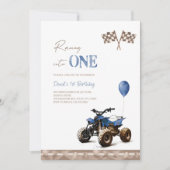 レーシングインワンクワッドバイク誕生日招待状 招待状 (正面)