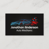 レーシングオートカー | パーツとサービス 名刺 (正面)