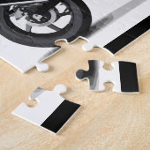 レーシングカッコいいスポーツブラックバイク297090モーターブ ジグソーパズル (側面)