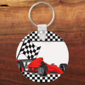 レーシングカーのキーチェーン キーホルダー (正面)