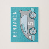 レーシングカーのパーソナル化可能な子供パズル ジグソーパズル (縦)