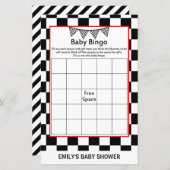 レーシングカーのベビーシャワーゲームプリント (正面/裏面)