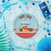 レーシングカーのボーイズ誕生パーティー用品 ペーパープレート (パーティー)