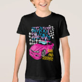 レーシングカーの市街 トライブレンドＴシャツ (正面)