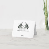 レーシングカーの感謝カードまたは白紙のカード サンキューカード (裏面)