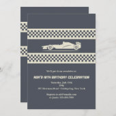 レーシングカーの招待状 招待状 (正面/裏面)