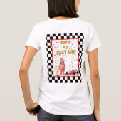 レーシングカーの1歳の誕生日 Tシャツ (裏面)