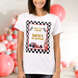 レーシングカーの1歳の誕生日 Tシャツ