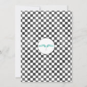 レーシングカーキリン誕生日サンキューカード 招待状 (裏面)