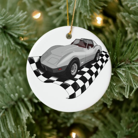 レーシングカークリスマスオーナメント セラミックオーナメント (ツリー)