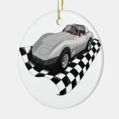 レーシングカークリスマスオーナメント セラミックオーナメント (左)