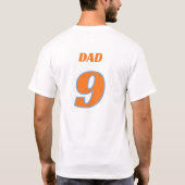 レーシングカークルーパパ 誕生日 Tシャツ (裏面)