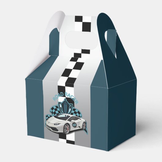 レーシングカーグリーン、ブラック&ホワイトのビーフボックス フェイバーボックス (正面サイド)
