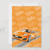 レーシングカーティアーズ トラッカーボーイ 誕生日招待状 招待状 (裏面)