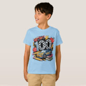 レーシングカーデザインの100日記念Tシャツ Tシャツ (正面フル)