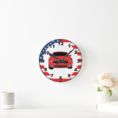 レーシングカーデザインウォールクロック ラウンド壁時計 (ホーム)