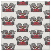 レーシングカーデザイン布 ファブリック (クローズアップ)