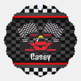 レーシングカーデザイン紙オーナメントカード オーナメントカード