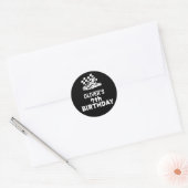レーシングカート、レーシングカーボーイの誕生日 ラウンドシール (封筒)